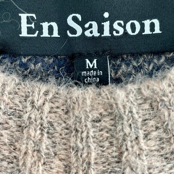 Anthropologie En Saison Mares Wool Blend Cropped Balloon Sleeve Sweater Womens M - Picture 6 of 14